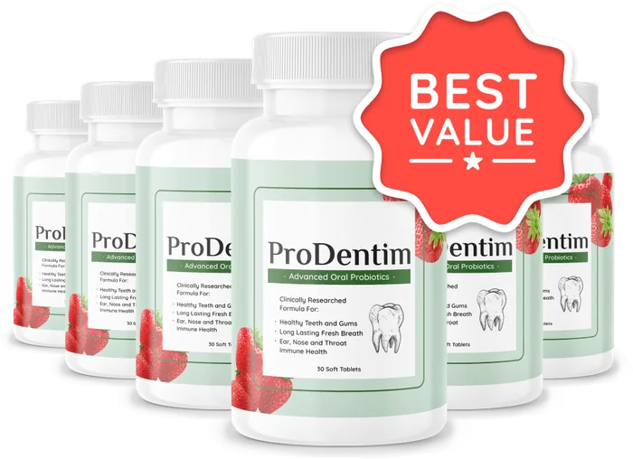 ProDentim bottles and product presentation